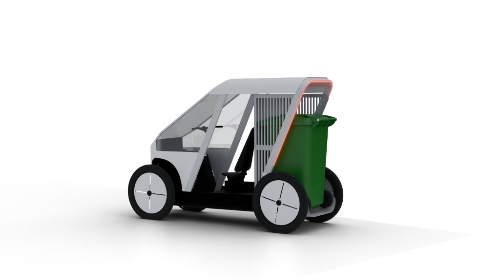 Véhicule e-roe cargo S avec caisson pick-up