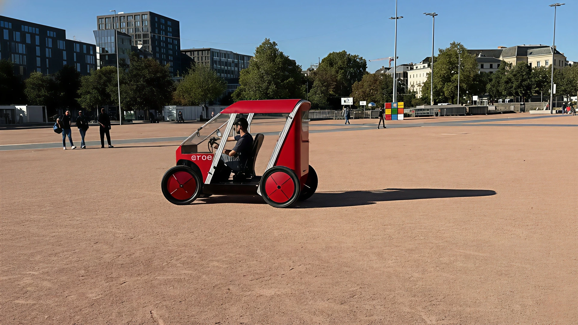 Véhicule e-roe passenger en environnement urbain