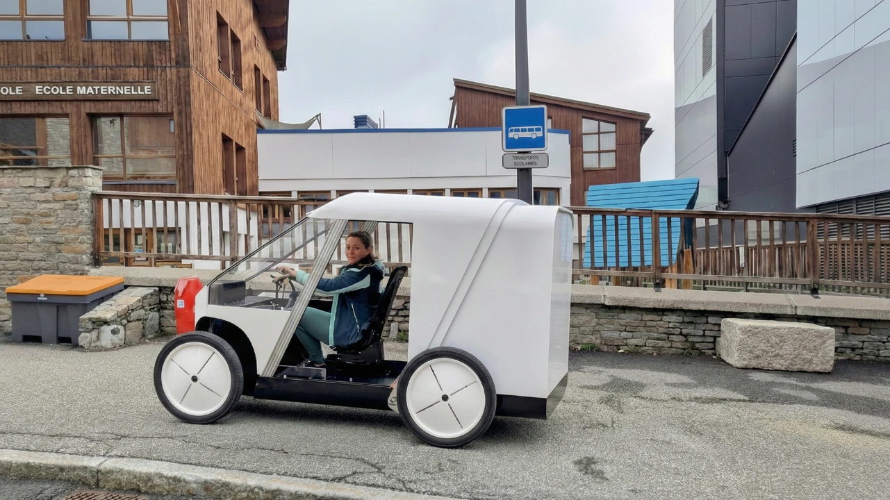 Véhicule e-roe Cargo XL en situation